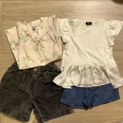 【人気ブランド】100〜110女の子まとめ売りTシャツ、ハーフパンツ、ワンピース