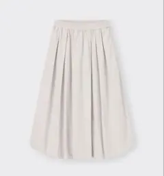 り*ま様 GU ライトグレー バルーンミディスカート バブルヘムミディスカートX