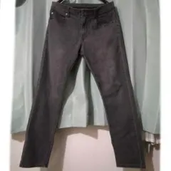 HIGHQUALITY GUARANTEEDワイドデニムジーンズＬグレー薄手