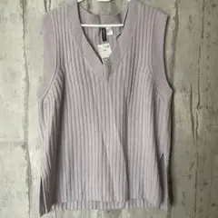 値下げ　DIVIDED 薄紫 ニットベスト Ｍ