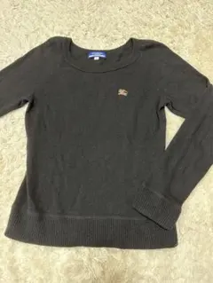 バーバリーブルーレーベル黒ニット38