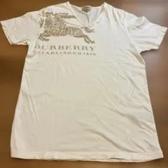 Burberry スリムフィット Vネック薄手Tシャツ　M