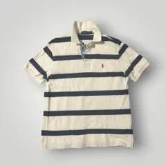 【古着】POLO RALPH LAUREN ボーダー ラガー ポロシャツ L