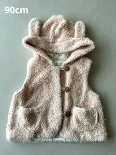 ベビーベスト 耳付きフード　キムラタン　90