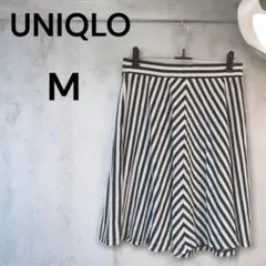 新品未使用 UNIQLO ストライプ フレアスカート M