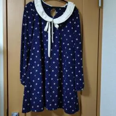 ハニーズ 長袖長丈花柄トップス