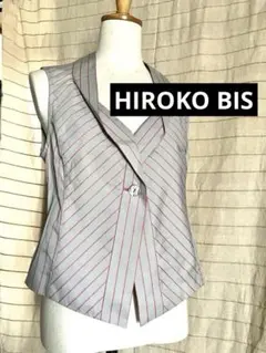 【HIROKO BIS】ヒロコビス　ストライプ柄 ベストのサムネイル