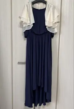 パーティードレス　ネイビー　ボレロ付きのサムネイル
