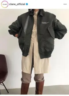 CLANE FRAGMENT MA-1ジャケット オリーブグリーン