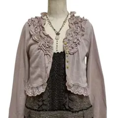 axes femme レースフリルボレロ カーディガン森ガールフェアリーグランジ