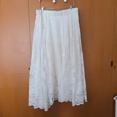 フレアスカート　白　3L
