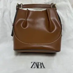【ZARA】ショルダーバッグ(ライトブラウン/キャメル)