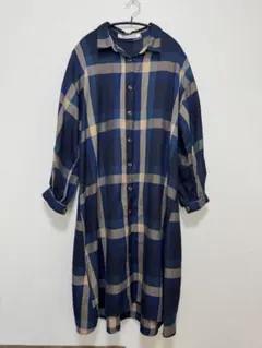 Ray Cassin チェック柄シャツワンピース