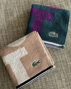 LACOSTE ラコステメンズ　レディース　ラコステ　二枚セット　タオルハンカチのサムネイル