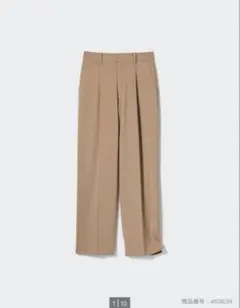 ユニクロ UNIQLO タックワイドパンツ ベージュ サイズXL