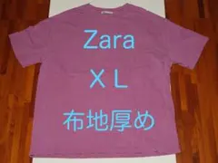 Zara｜Ｔシャツ｜ＸＬサイズ｜布地厚め｜ラズベリー系のパープル｜ザラのサムネイル