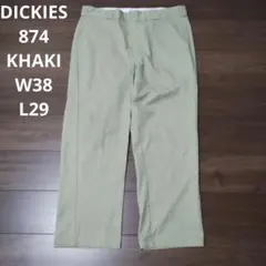 古着 DICKIES 874 カーキ W38×L29 ディッキーズ　ワークのサムネイル