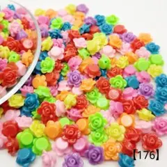 【176】フラワーアクリルビーズ 12㎜ 100個 350円
