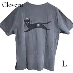 Cloveru クローバル Tシャツ Lサイズ グレー 猫 王冠 バックプリントのサムネイル