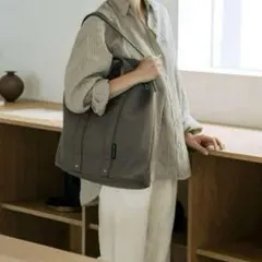 DEAN & DELUCA コットントートバッグ カーキ L