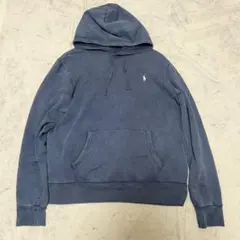 現行 ポロラルフローレン パーカー y2k L くすみブルー 刺繍