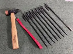 廃盤品・希少品 ソリッドシリーズ ペグハンマー ＆ ペグ ８本 スノーピークのサムネイル