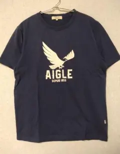 エーグル　Tシャツ L ロゴ　ネイビー　紺