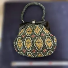 和装用バッグ 花模様刺繍