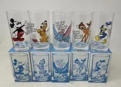 ディズニー　グラス　5個　コンプ　セット　キリンレモン　ミッキー　等のサムネイル