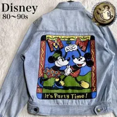 希少 ディズニー 80〜90s ヴィンテージ ミッキー ミニー デニムジャケット