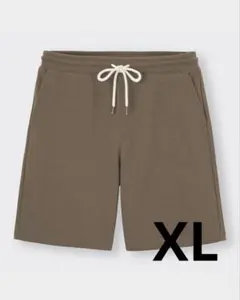 未使用 GU スウェットハーフパンツ ユニセックス XL ブラウン