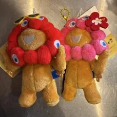 ミャクミャク日焼けハイビスカスキーホルダー2体セット
