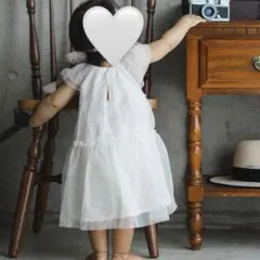 H&M ホワイト チュール ワンピース 子供 80