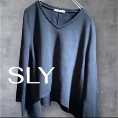SLY Vネック 長袖ニット ブラックのサムネイル