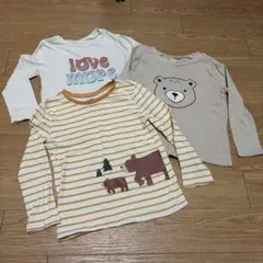 {9月末まで掲載} コストコ長袖Tシャツ3点★110㎝