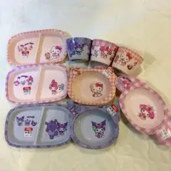 ダイソーサンリオ食器　のんびりタイム キティ、マイメロ、クロミ　3点セット