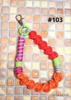 ハンドストラップ♡チャーム♡アクセサリー♡#103パラコードhandmade