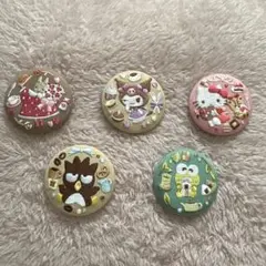 サンリオ 刺繍 缶バッジ 缶バッヂ