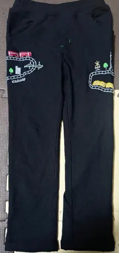 Klådskaap 【微起毛】黒色刺繍長ズボン