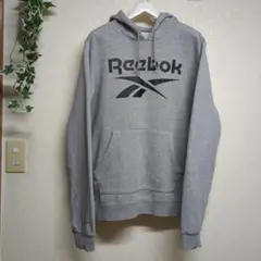 古着332)Reebok リーボック プルオーバーパーカー グレー