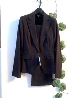 ブラック ストライプ ビジネススーツ 上下セット　トールサイズ