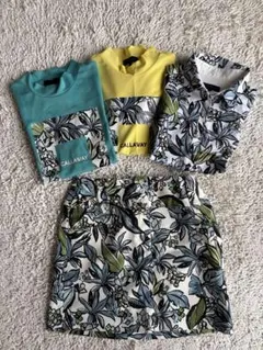 [値下げ] CALLAWAY 花柄ポロシャツ、Tシャツとスカートセット