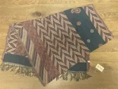 エスニック 大判ストール ショール インド製 民族柄 フリンジ マルチクロス