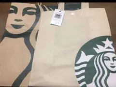 スターバックス キャンバス トートバッグ 中型　2p