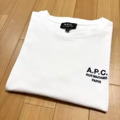 A.P.C. Tシャツ ホワイト S 半袖 刺繍ロゴ
