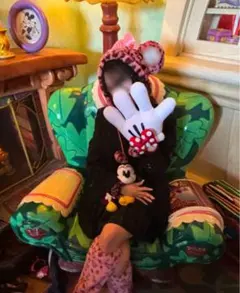 ディズニー ファンキャップ ヒョウ柄 ピンク