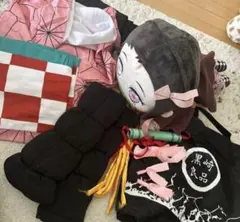 鬼滅の刃 竈門禰豆子 ぬいぐるみ+コスプレ セット売りのサムネイル