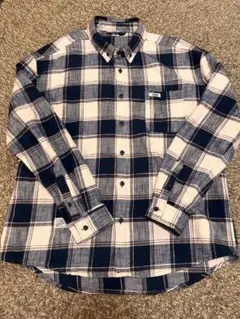 PEAK BLUE ネルシャツ ネイビー/ホワイトチェックXL