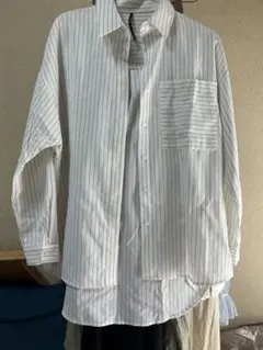 ホワイトストライプ 長袖シャツ