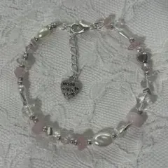 天然石パールビーズハンドメイドブレスレット韓国ガーリーウィッシュコアshury